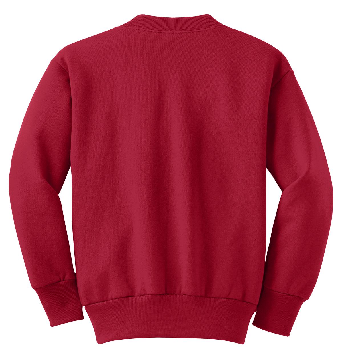 Port & Company Youth Core Fleece Crewneck Sweatshirt.  PC90Y