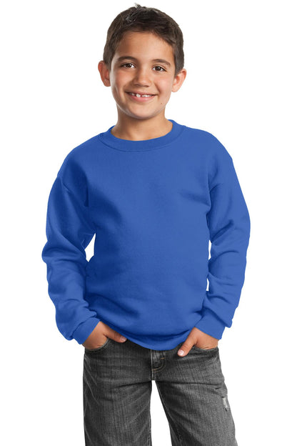 Port & Company Youth Core Fleece Crewneck Sweatshirt.  PC90Y