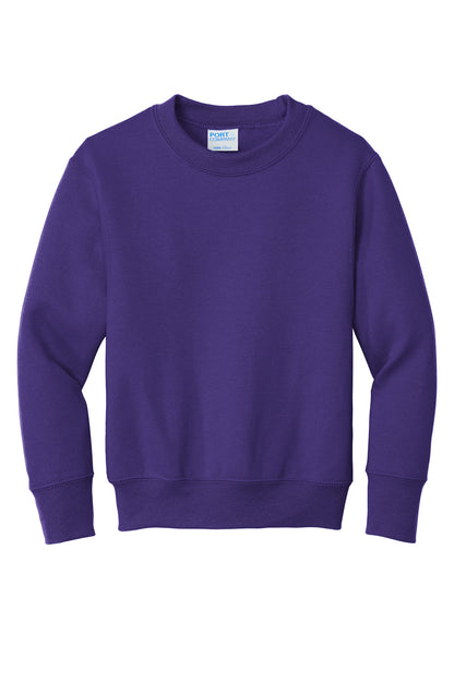Port & Company Youth Core Fleece Crewneck Sweatshirt.  PC90Y
