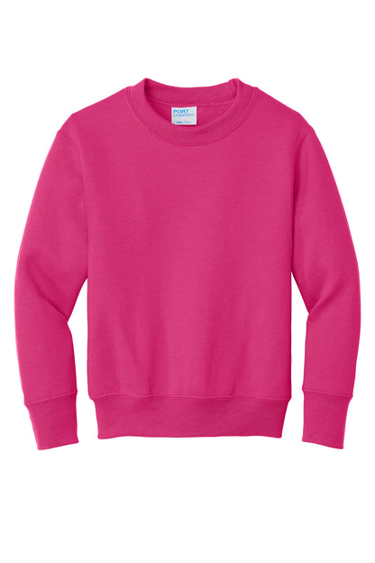 Port & Company Youth Core Fleece Crewneck Sweatshirt.  PC90Y