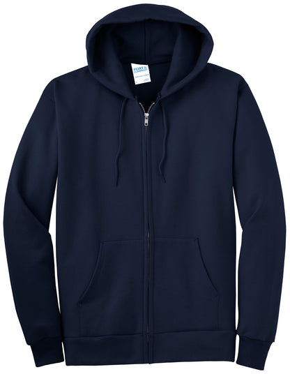 Port & Company Essential Fleece Full-Zip Hooded Sweatshirt.  PC90ZH