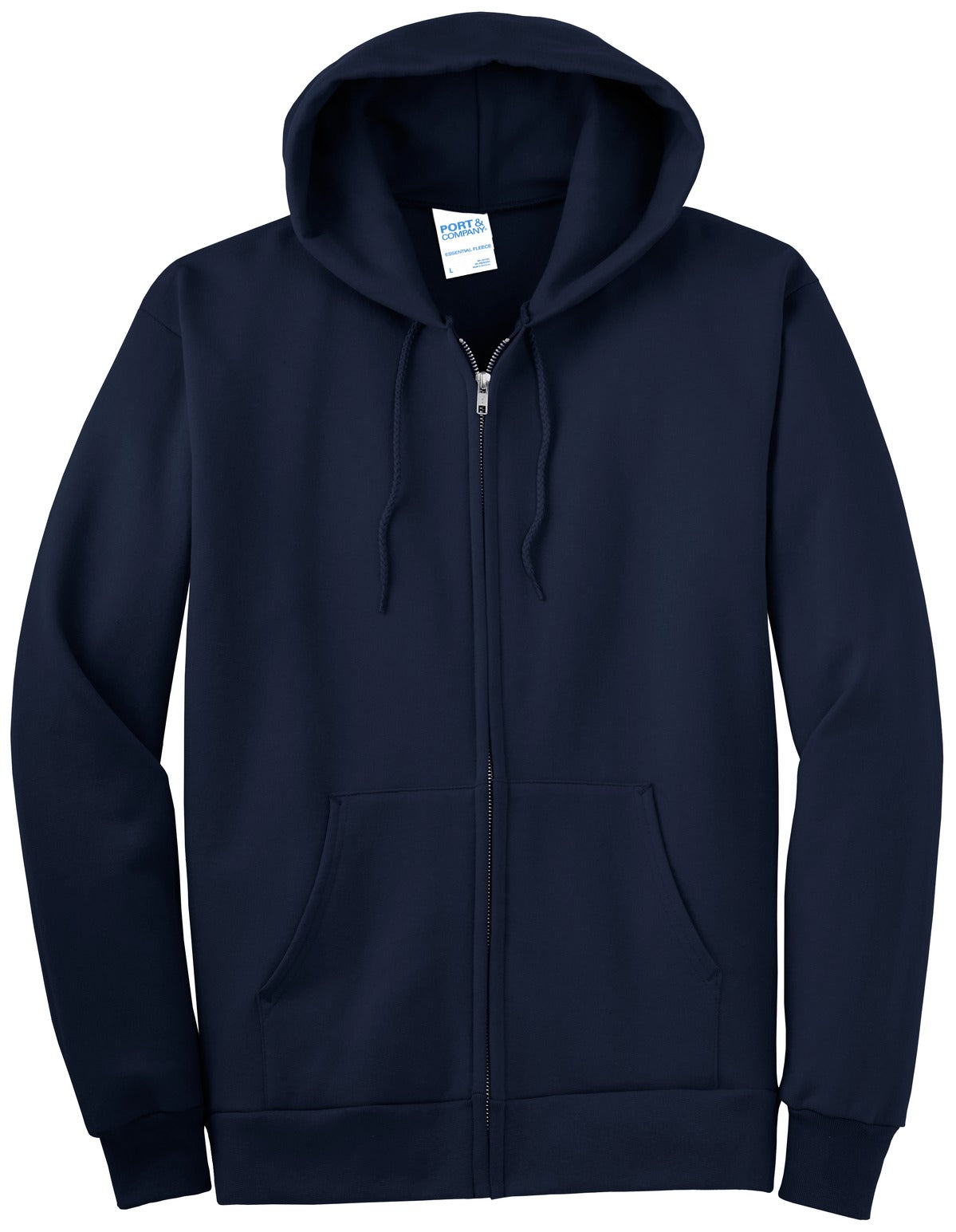 Port & Company Tall Essential Fleece Full-Zip Hooded Sweatshirt. PC90ZHT