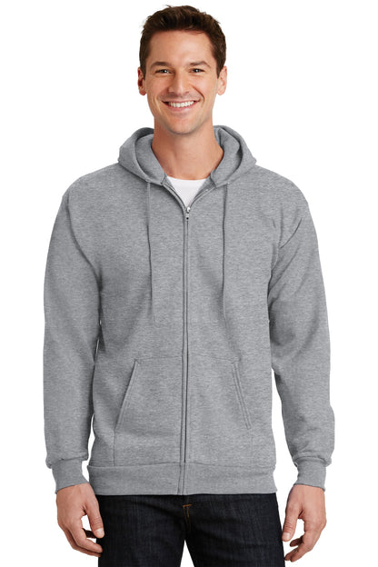 Port & Company Essential Fleece Full-Zip Hooded Sweatshirt.  PC90ZH