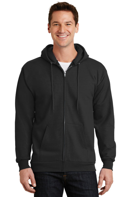 Port & Company Essential Fleece Full-Zip Hooded Sweatshirt.  PC90ZH