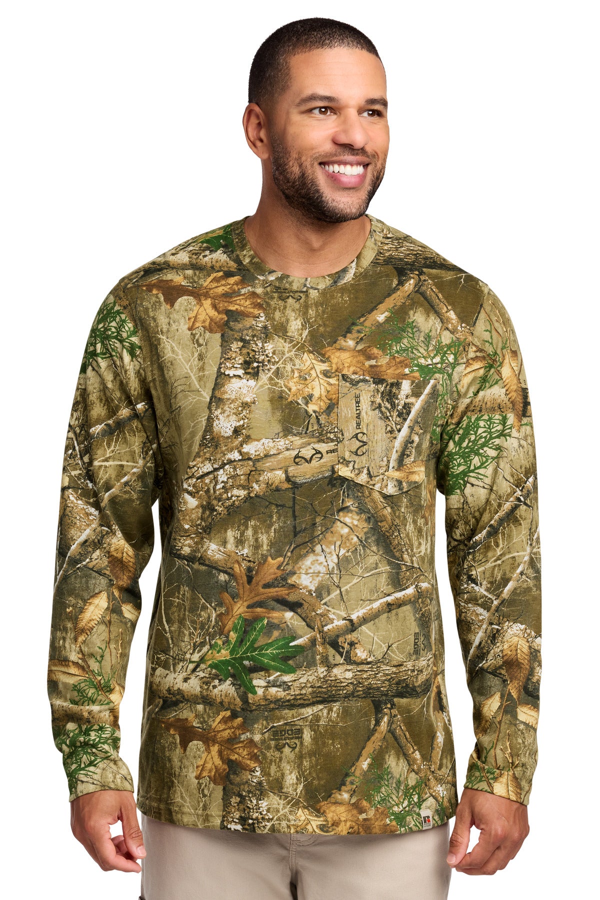 Custom Embroidered Russell Outdoors T-Shirts  in Realtree Edge