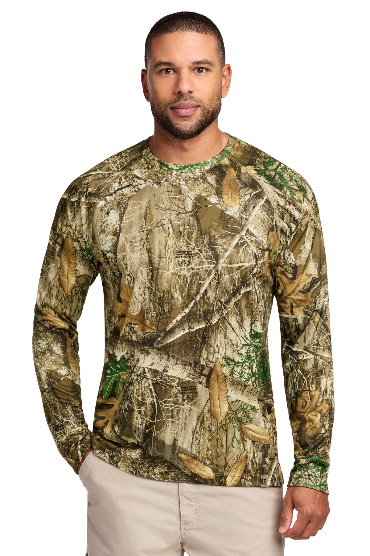 Custom Embroidered Russell Outdoors T-Shirts  in Realtree Edge