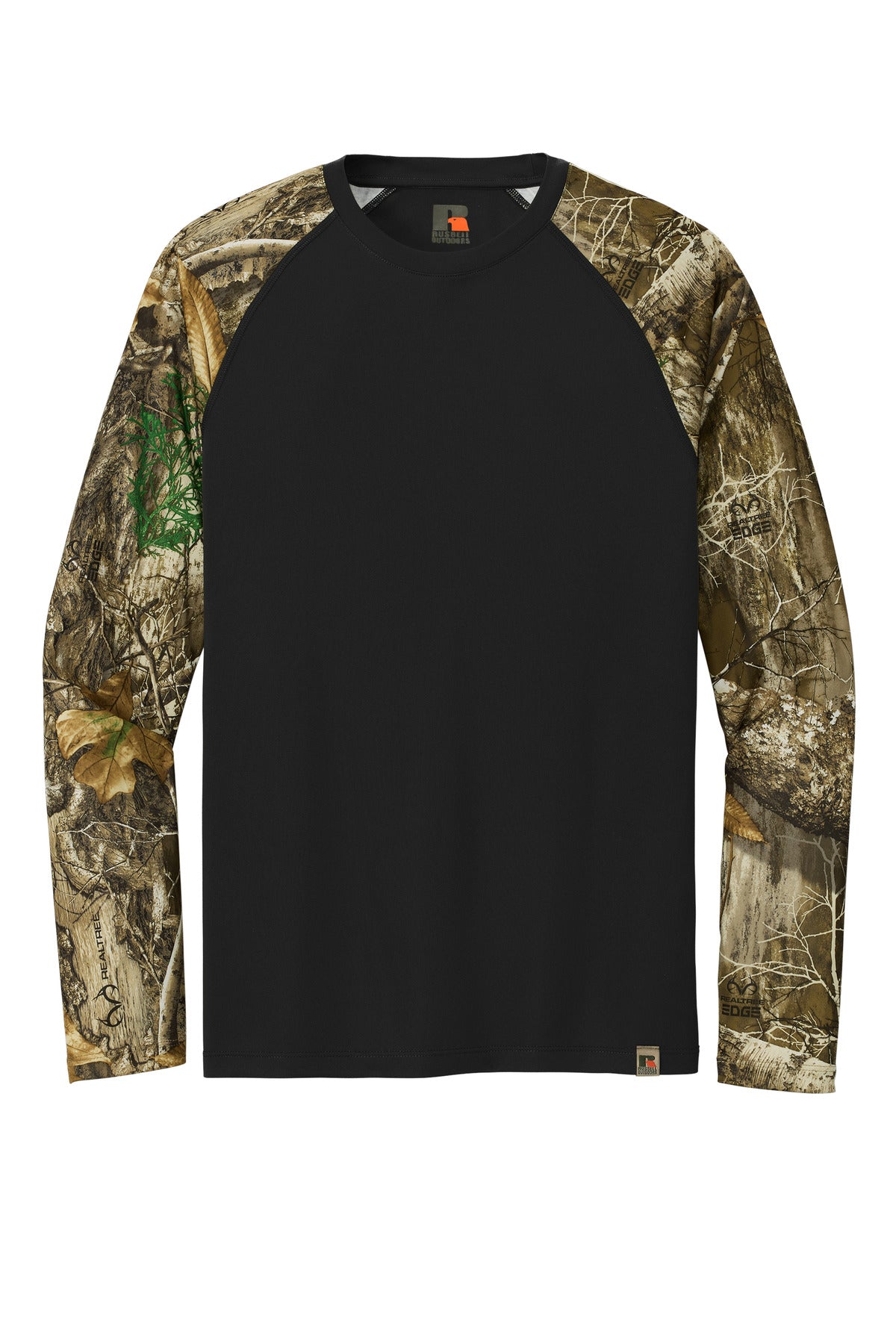 Custom Embroidered Russell Outdoors T-Shirts  in Black/ Realtree Edge