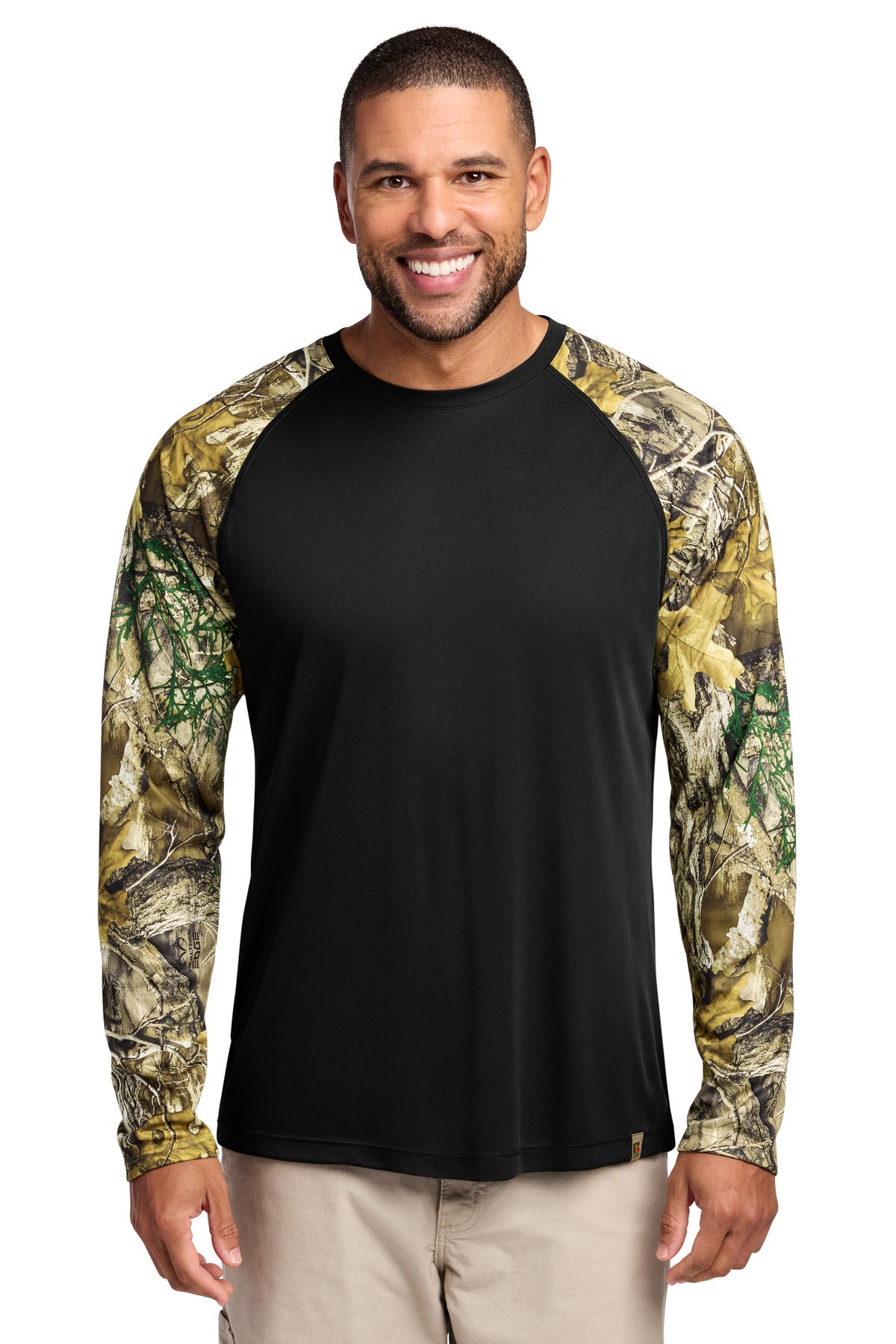 Custom Embroidered Russell Outdoors T-Shirts  in Black/ Realtree Edge
