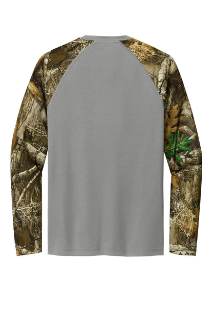 Custom Embroidered Russell Outdoors T-Shirts  in Grey Concrete Heather/ Realtree Edge