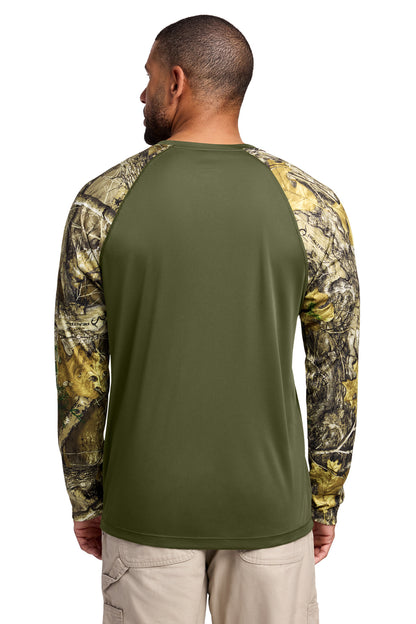 Custom Embroidered Russell Outdoors T-Shirts  in Olive Drab Green/ Realtree Edge