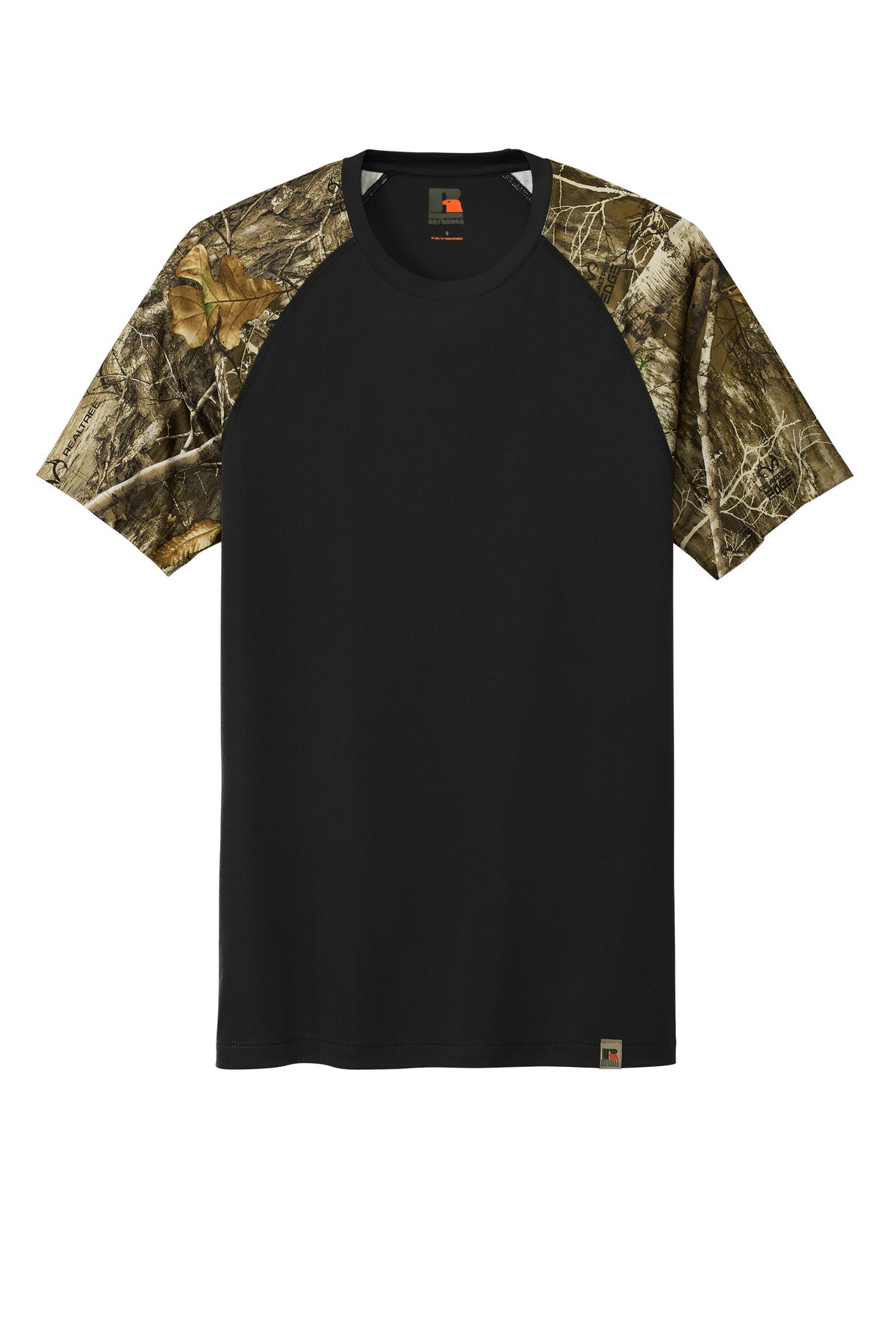 Custom Embroidered Russell Outdoors T-Shirts  in Black/ Realtree Edge
