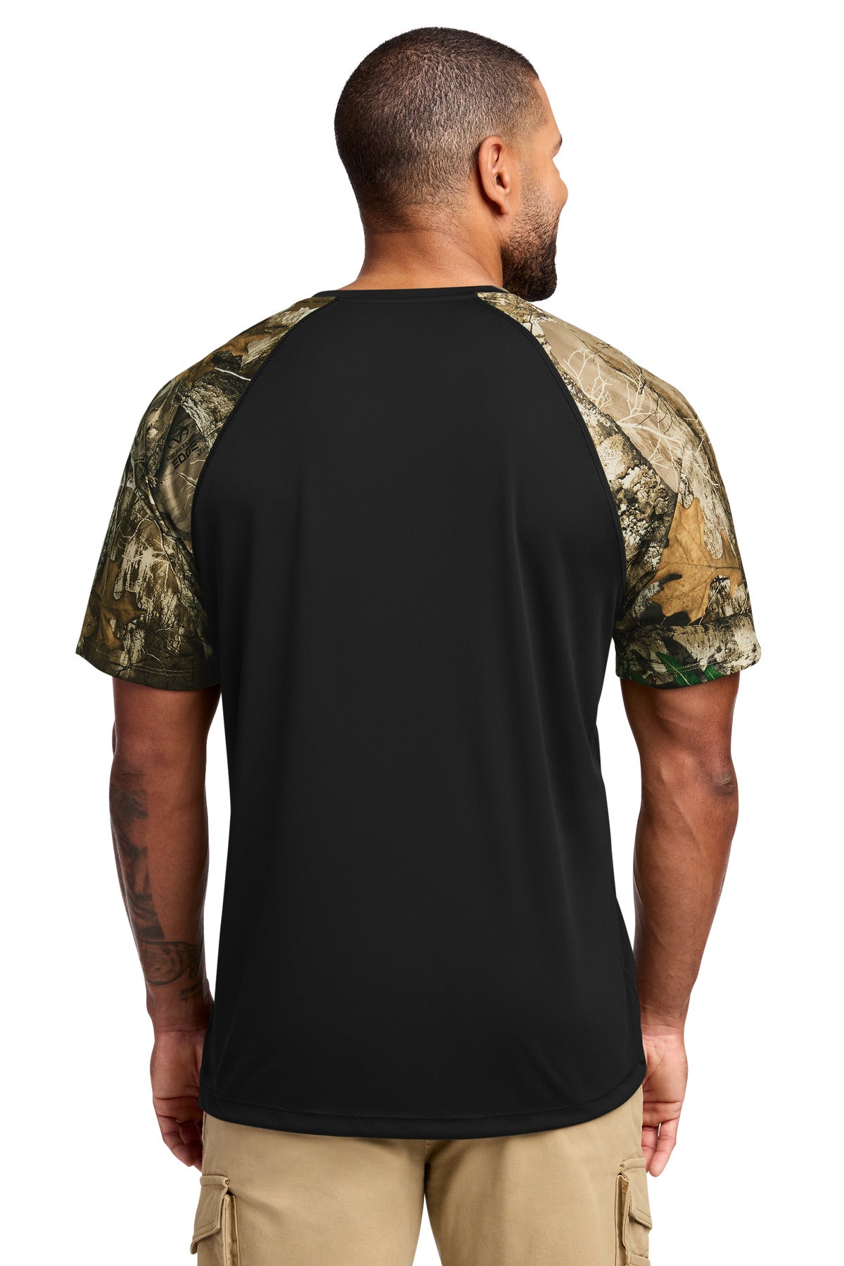 Custom Embroidered Russell Outdoors T-Shirts  in Black/ Realtree Edge