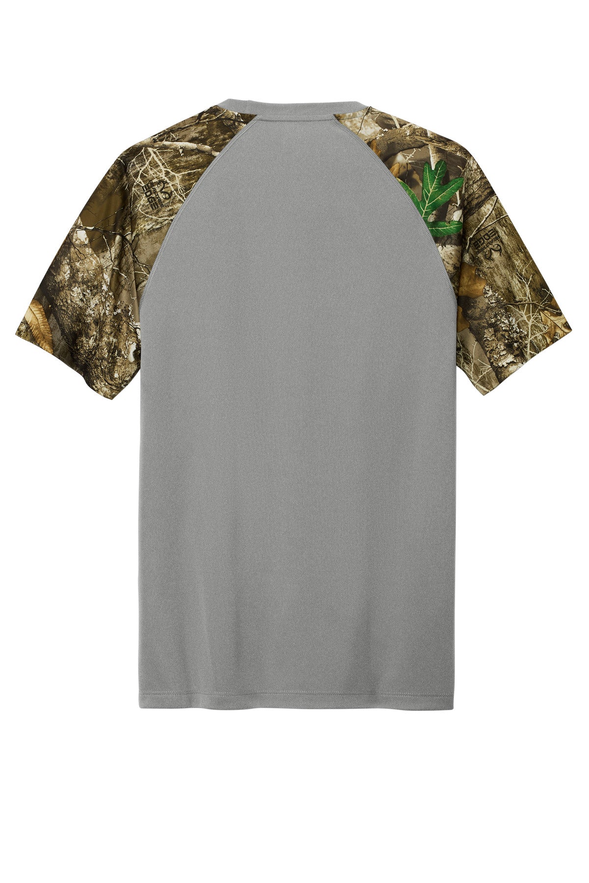 Custom Embroidered Russell Outdoors T-Shirts  in Grey Concrete Heather/ Realtree Edge