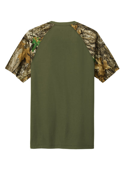 Custom Embroidered Russell Outdoors T-Shirts  in Olive Drab Green/ Realtree Edge
