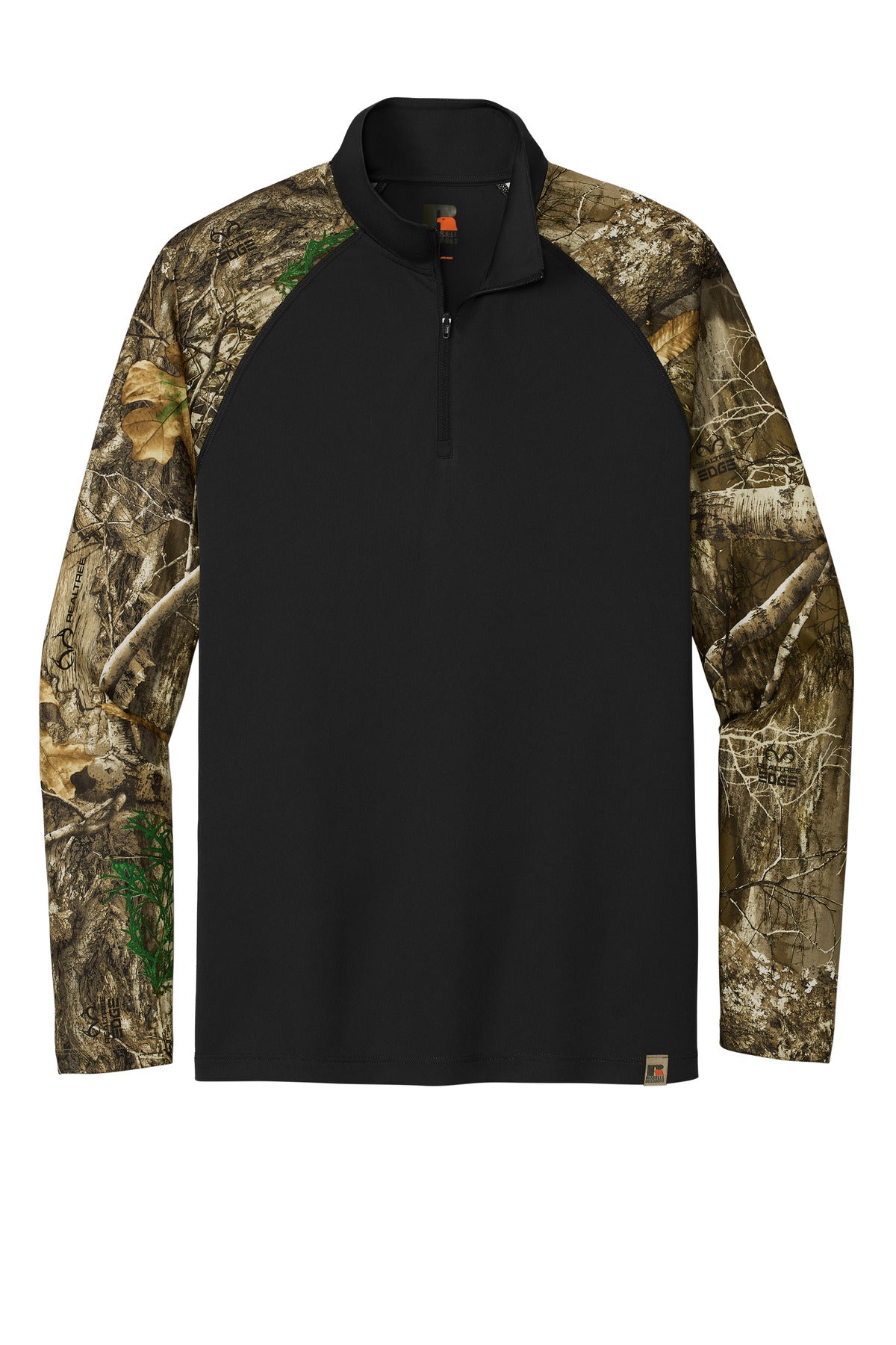 Custom Embroidered Russell Outdoors Sweatshirts/Fleece in Black/ Realtree Edge