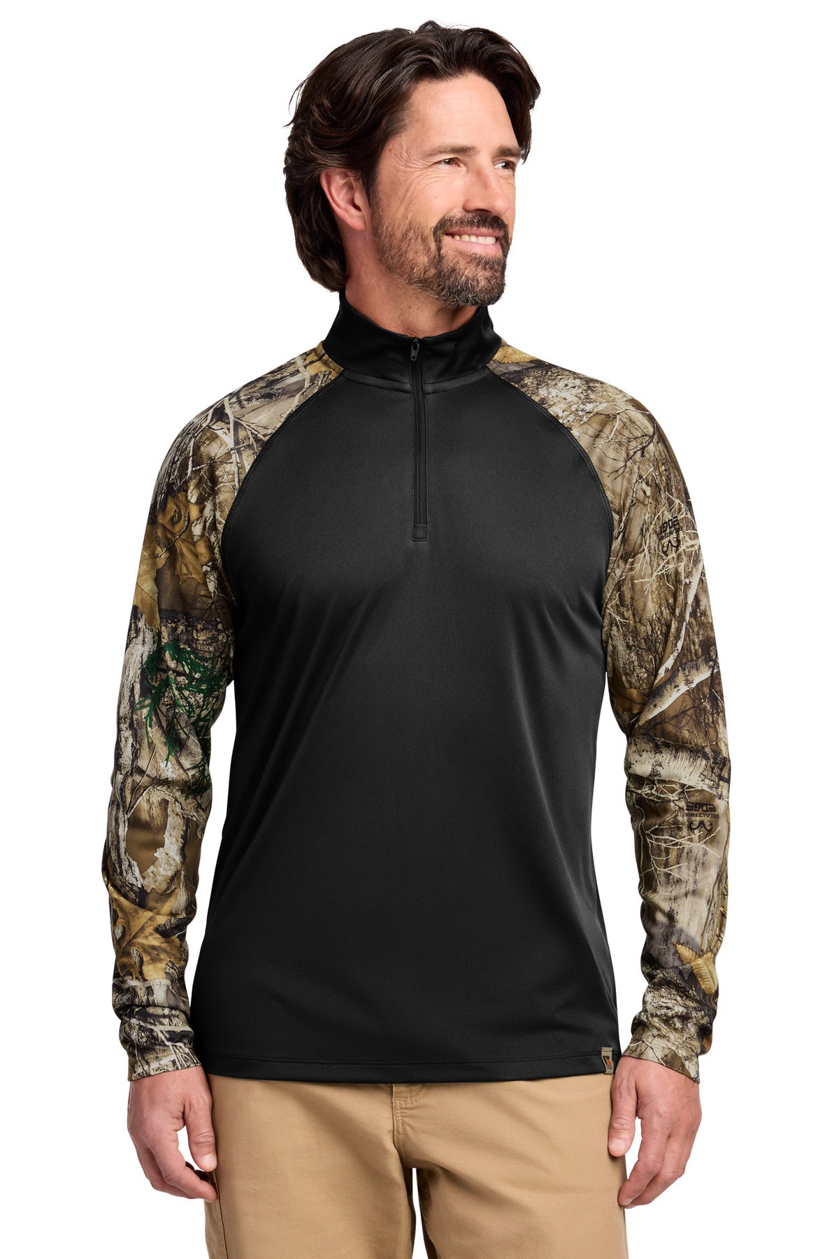 Custom Embroidered Russell Outdoors Sweatshirts/Fleece in Black/ Realtree Edge