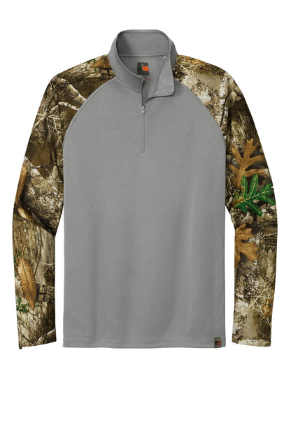 Custom Embroidered Russell Outdoors Sweatshirts/Fleece in Grey Concrete Heather/ Realtree Edge