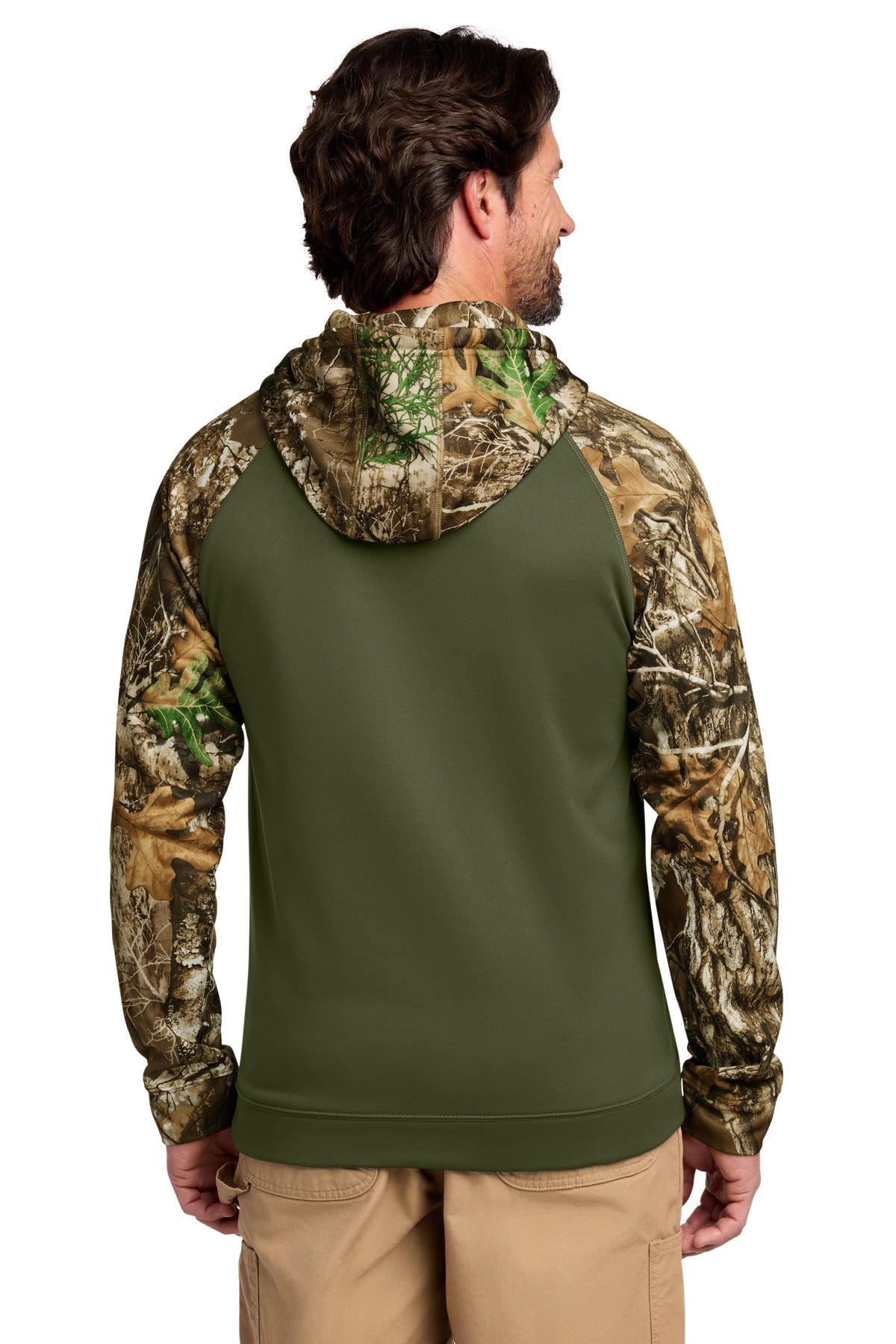 Custom Embroidered Russell Outdoors Sweatshirts/Fleece in Olive Drab Green/ Realtree Edge