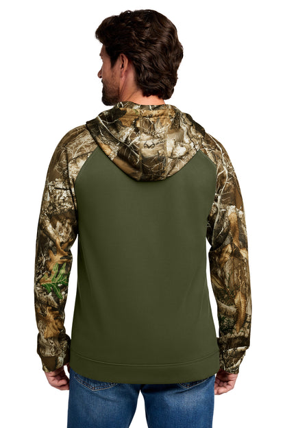 Custom Embroidered Russell Outdoors Sweatshirts/Fleece in Olive Drab Green/ Realtree Edge