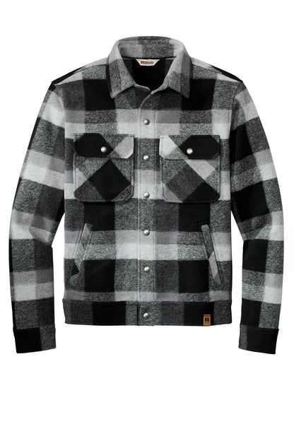 Custom Embroidered Russell Outdoors Outerwear in Deep Black Plaid