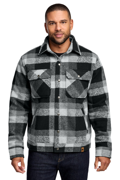 Custom Embroidered Russell Outdoors Outerwear in Deep Black Plaid