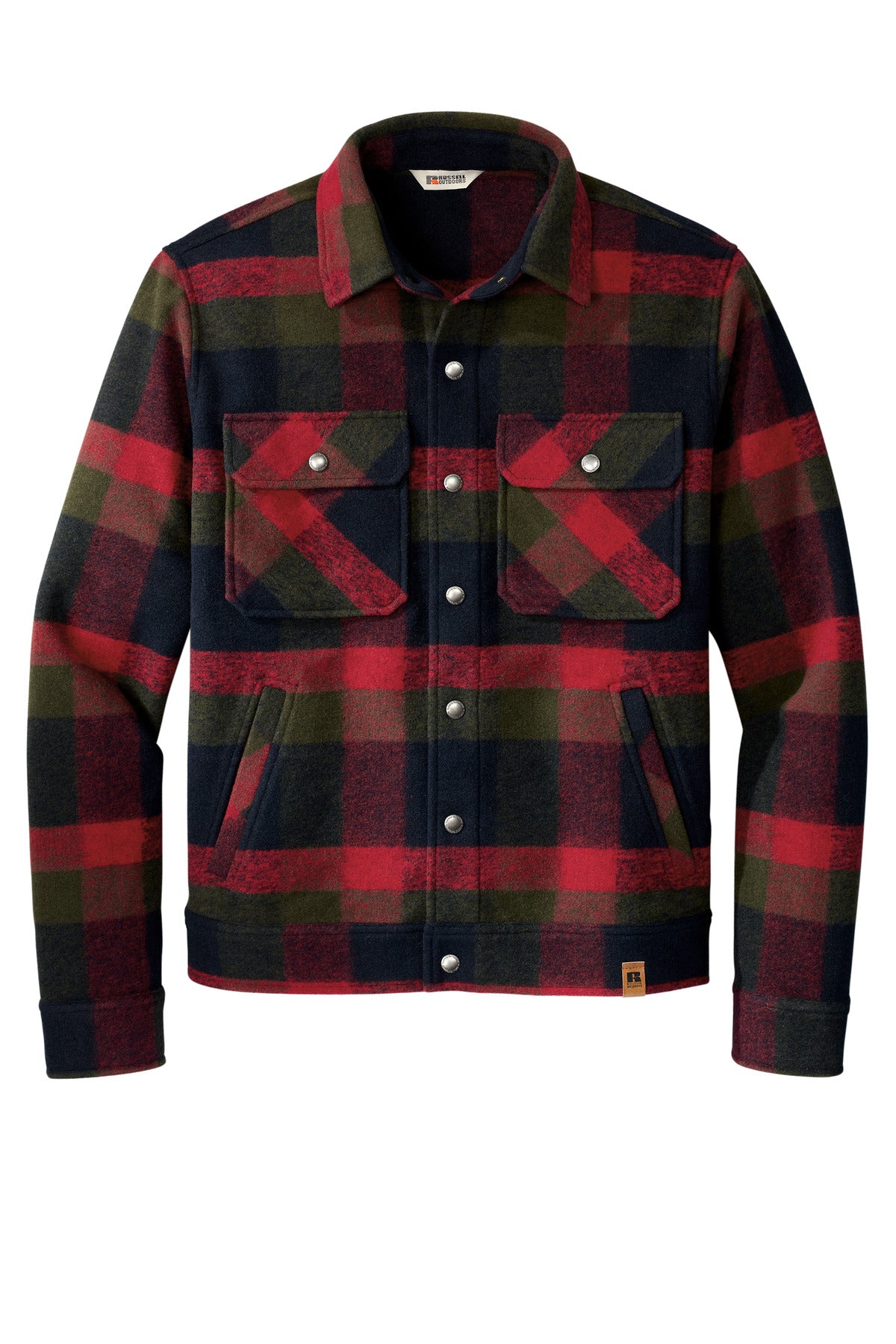 Custom Embroidered Russell Outdoors Outerwear in Red Plaid