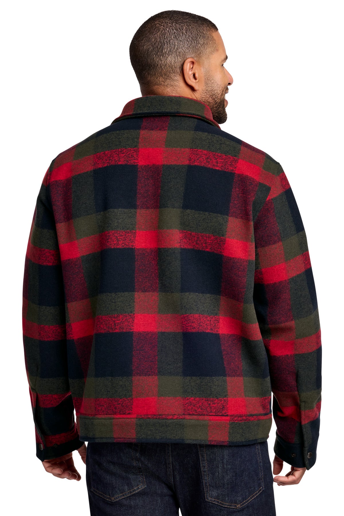 Custom Embroidered Russell Outdoors Outerwear in Red Plaid