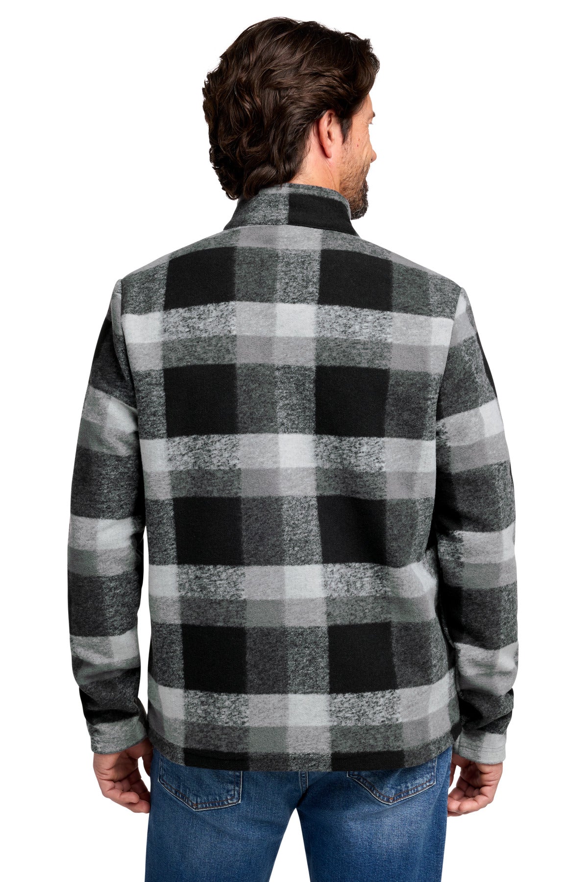 Custom Embroidered Russell Outdoors Outerwear in Deep Black Plaid