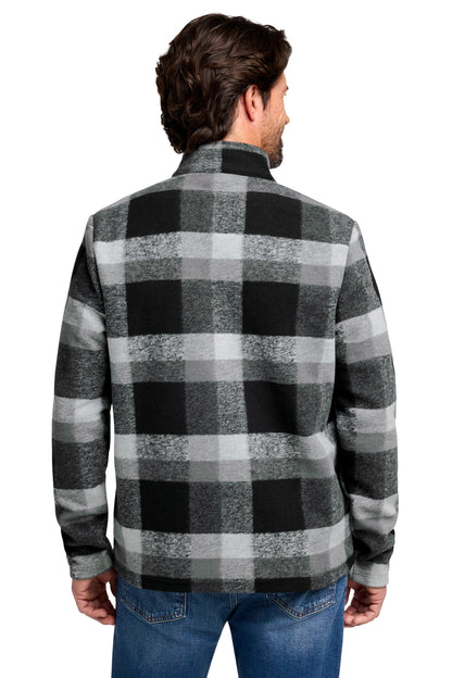 Custom Embroidered Russell Outdoors Outerwear in Deep Black Plaid