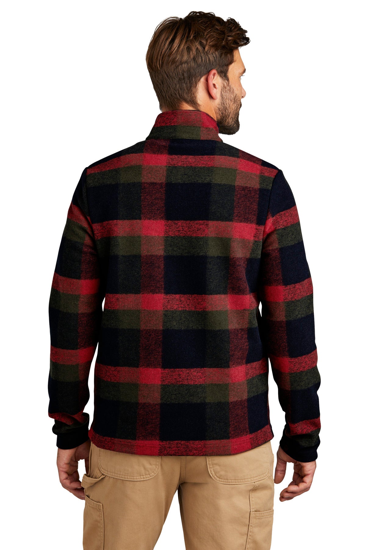 Custom Embroidered Russell Outdoors Basin Snap Pullover RU551 RU551,Red Plaid
