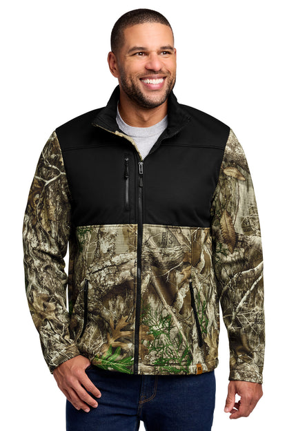 Custom Embroidered Russell Outdoors Outerwear in Deep Black/ Realtree Edge