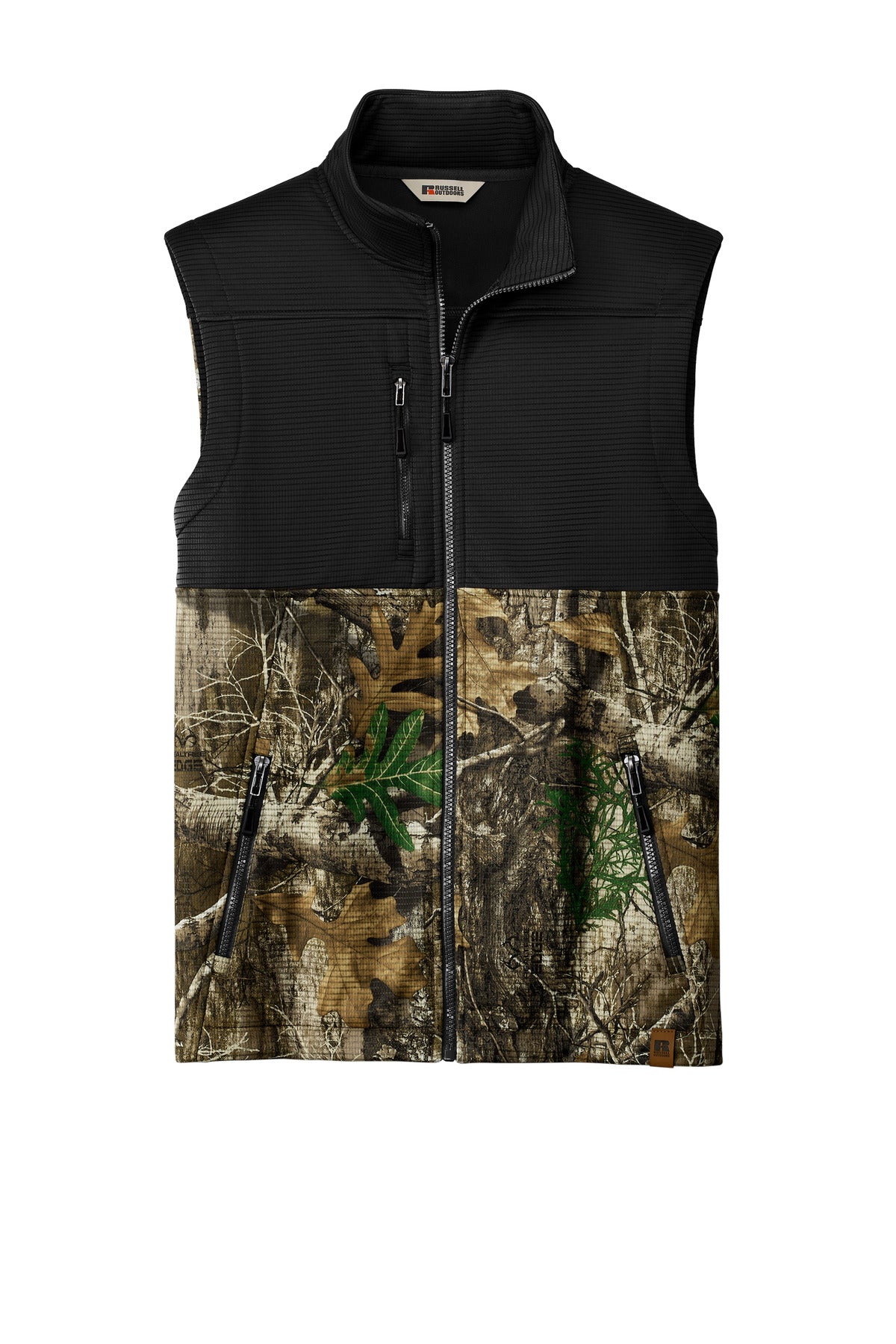 Custom Embroidered Russell Outdoors Outerwear in Deep Black/ Realtree Edge