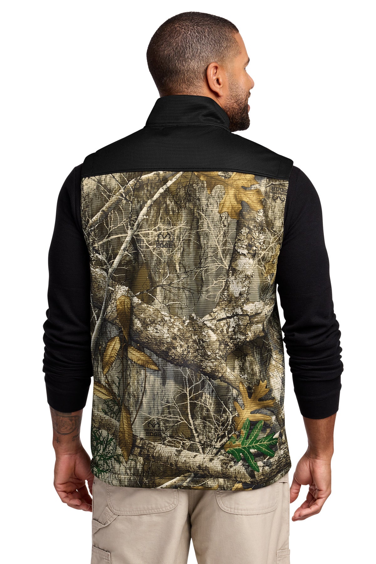 Custom Embroidered Russell Outdoors Outerwear in Deep Black/ Realtree Edge