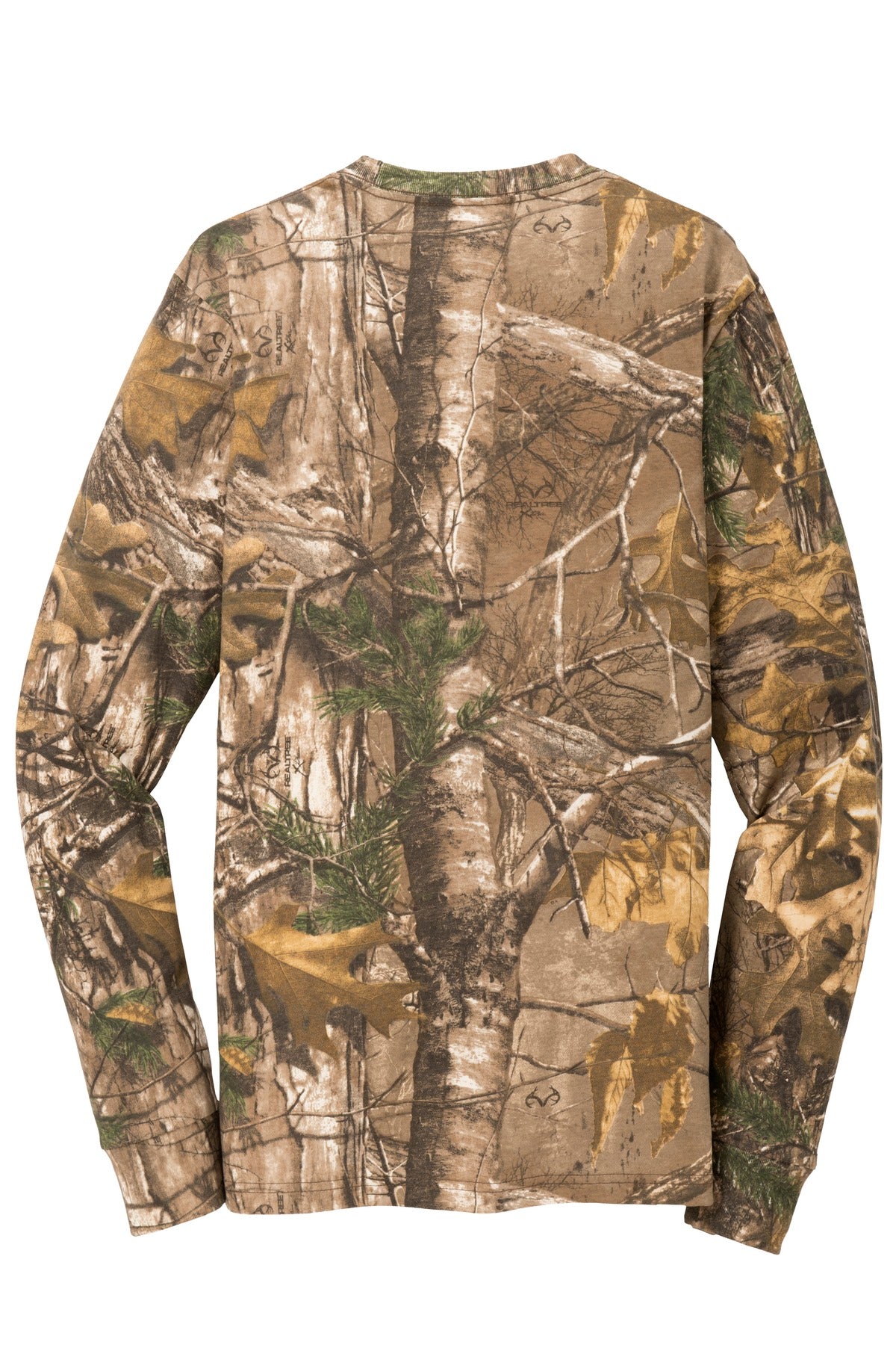 Russell Outdoors Realtree Long Sleeve Explorer 100% Cotton T-Shirt with Pocket. S020R