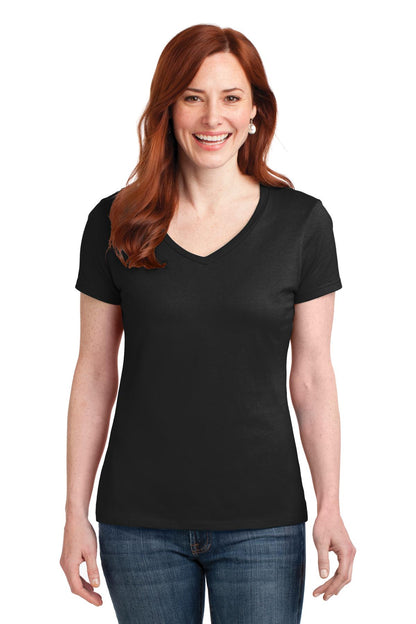 Hanes Women's Perfect-T Cotton V-Neck T-Shirt. S04V