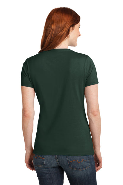 Custom Embroidered Hanes Women's Perfect-T Cotton V-Neck T-Shirt. S04V,Deep Forest