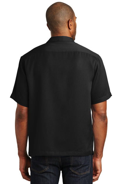 Custom Embroidered Port Authority Easy Care Camp Shirt.  S535,Black