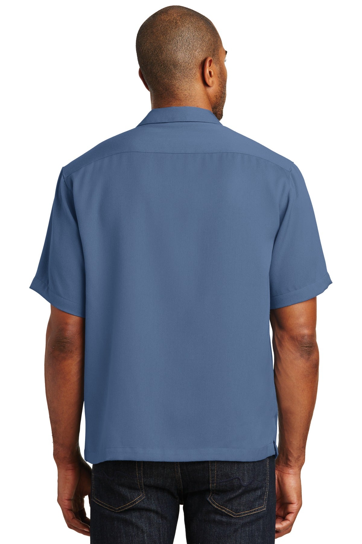 Custom Embroidered Port Authority Easy Care Camp Shirt.  S535,Blue