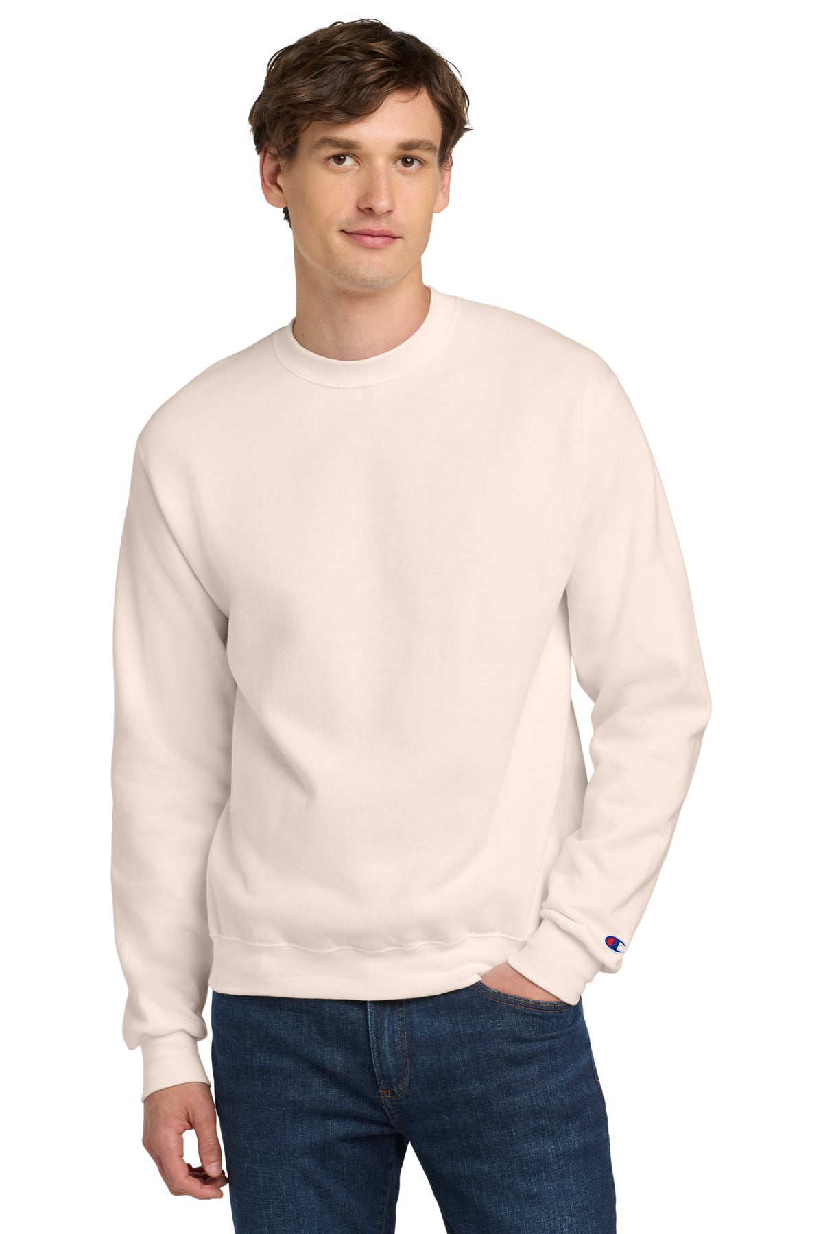 Custom Embroidered Champion Sweatshirts/Fleece in Body Blush