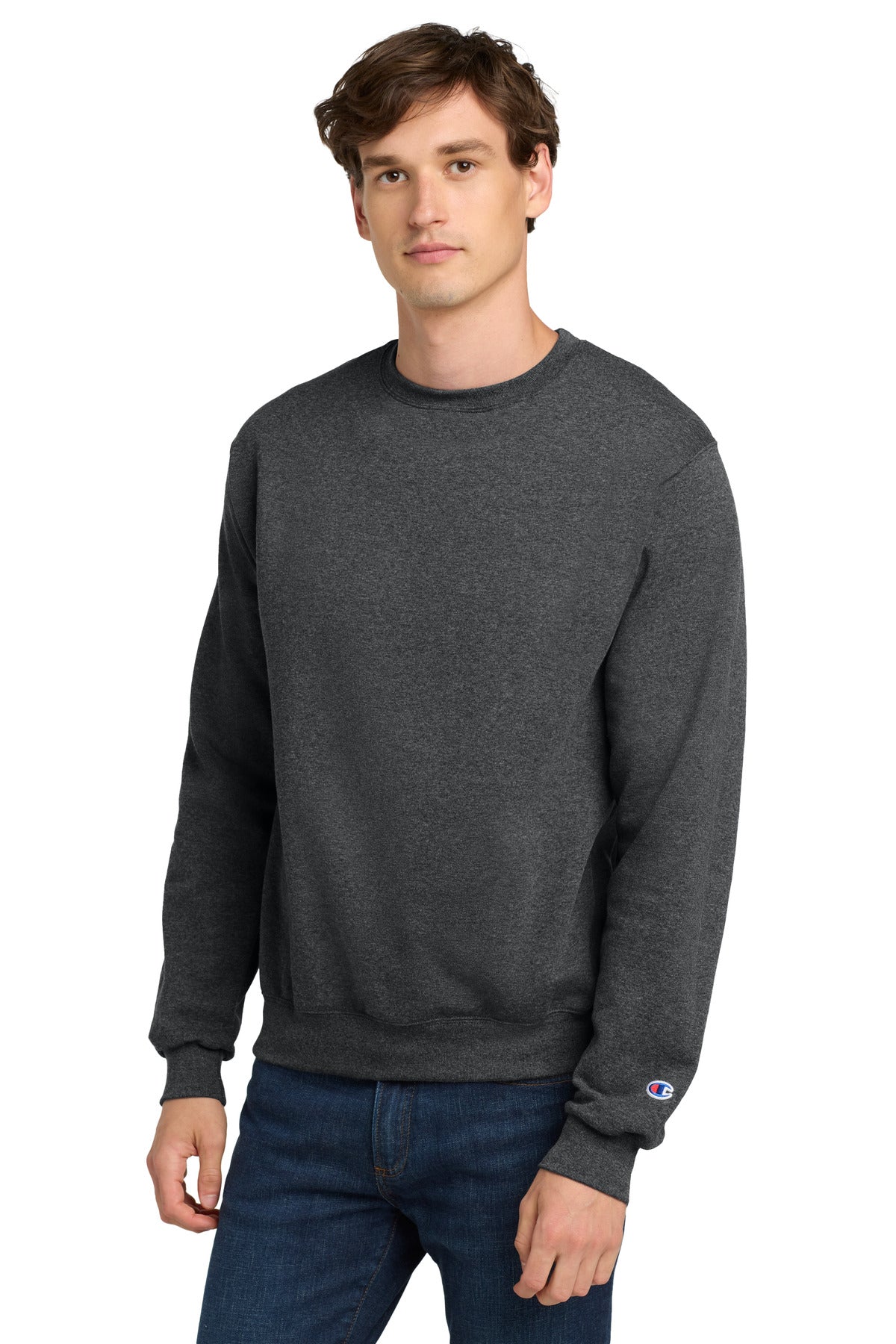 Custom Embroidered Champion Sweatshirts/Fleece in Charcoal Heather