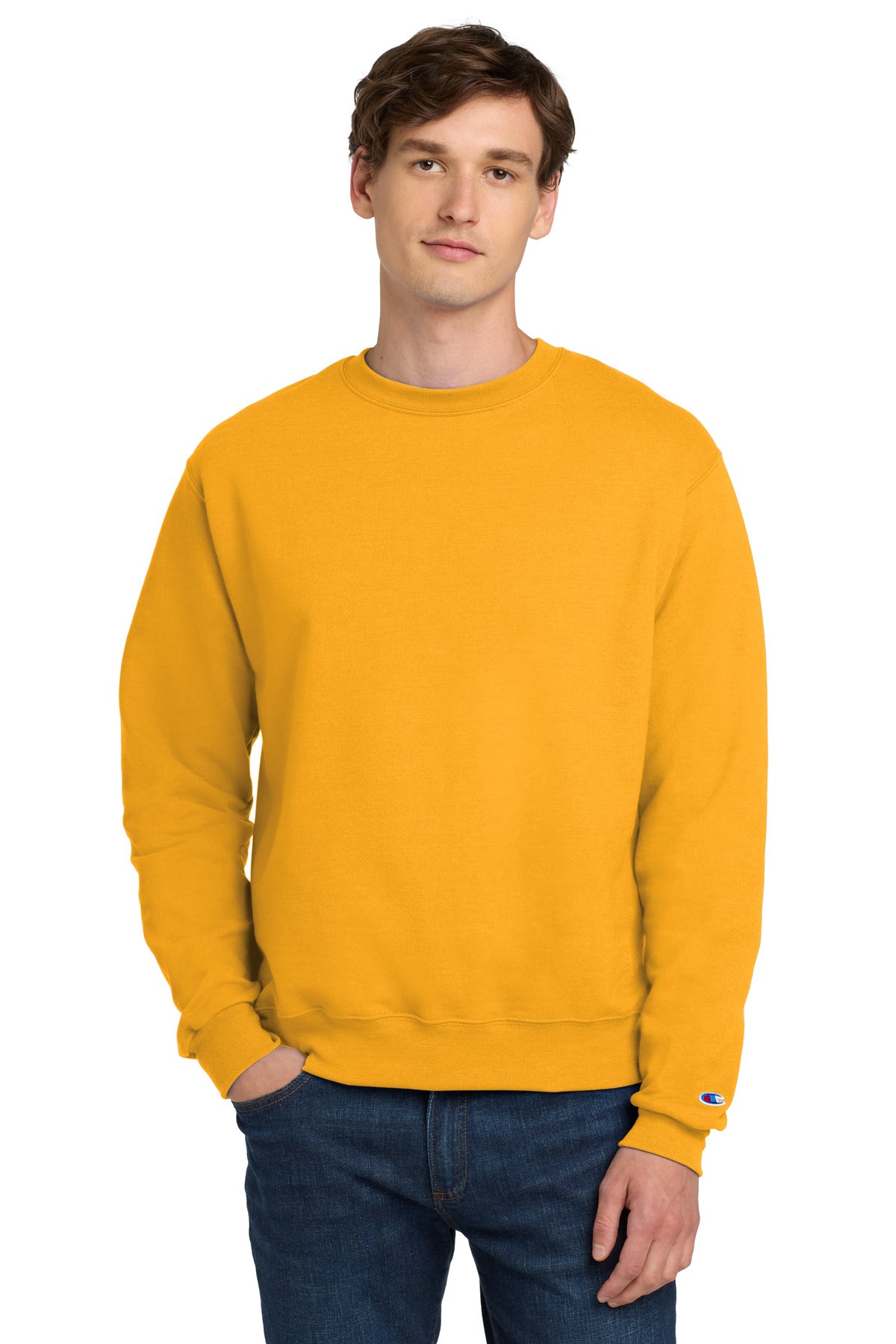 Custom Embroidered Champion Sweatshirts/Fleece in Gold