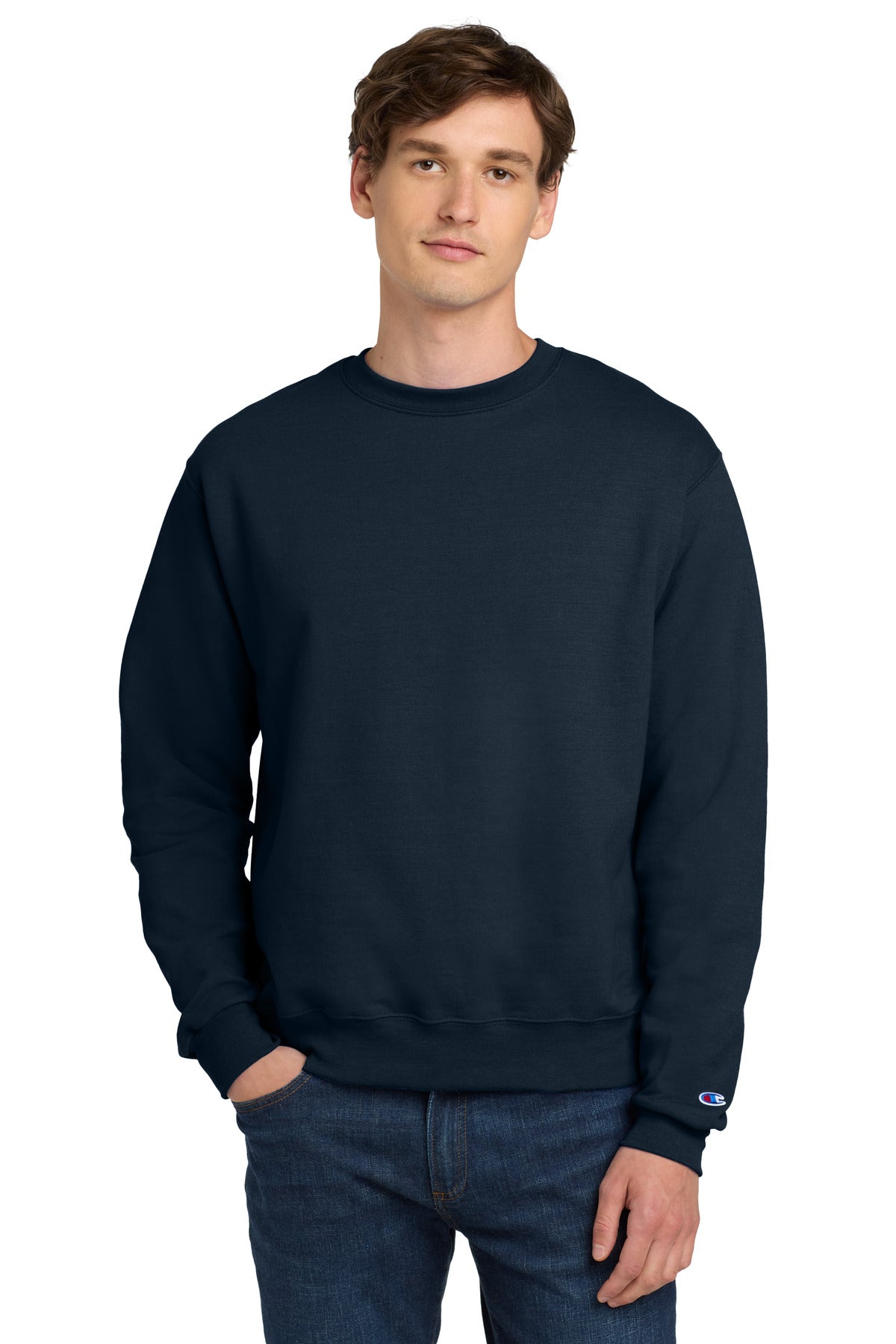 Custom Embroidered Champion Sweatshirts/Fleece in Navy
