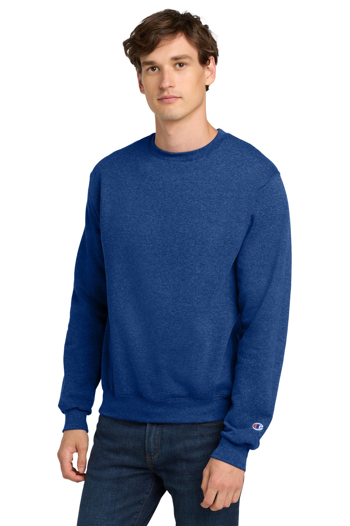 Custom Embroidered Champion Sweatshirts/Fleece in Royal Blue Heather