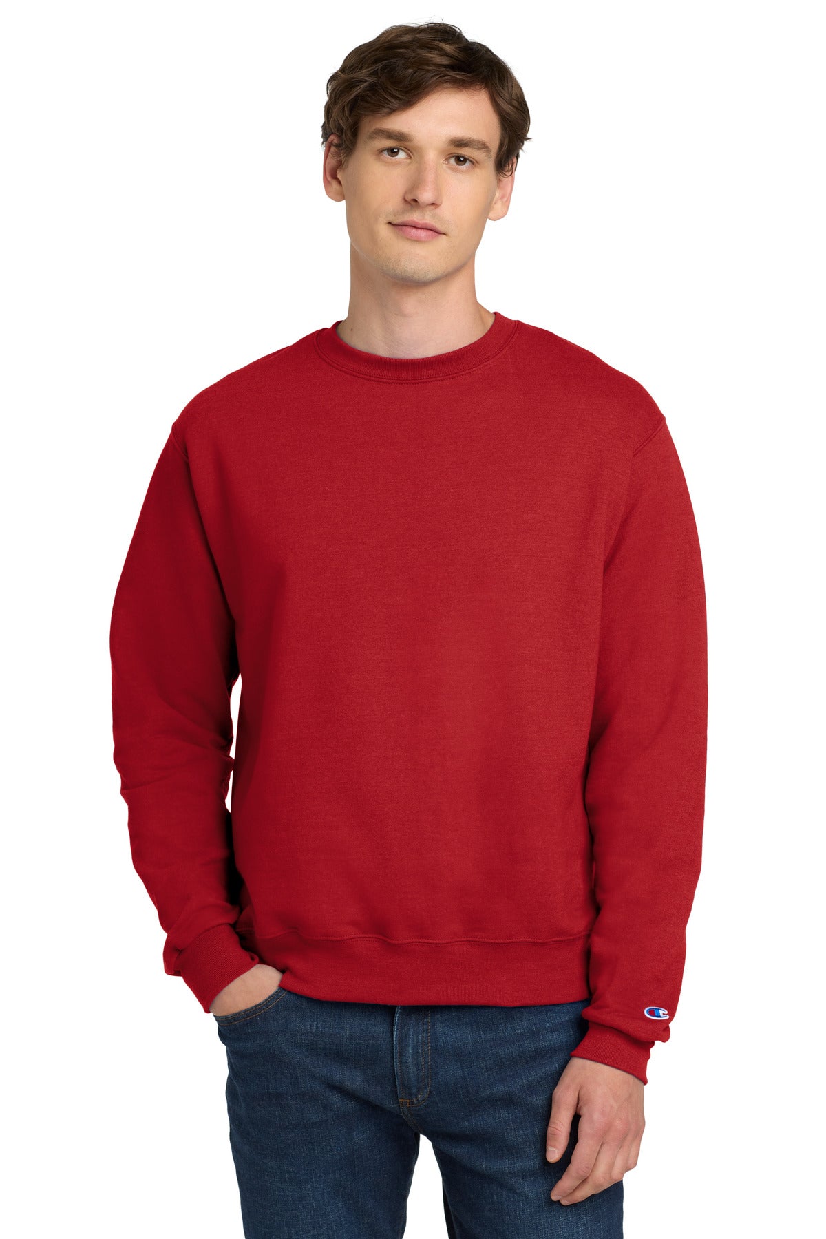 Custom Embroidered Champion Sweatshirts/Fleece in Scarlet