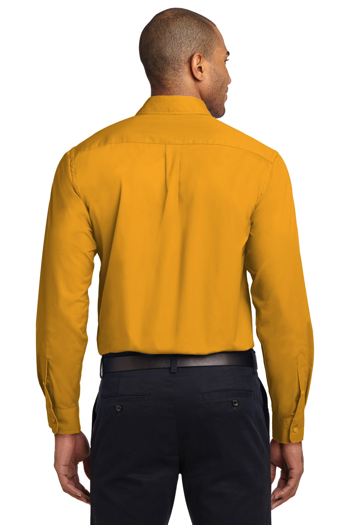 Custom Embroidered Port Authority Clothing Tops in Athletic Gold/ Light Stone