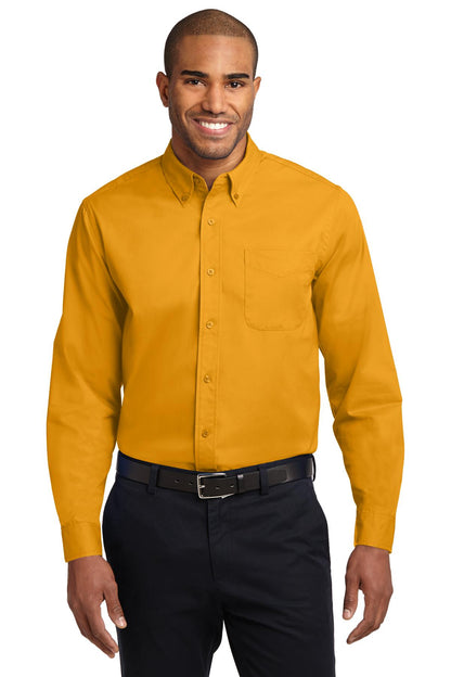 Custom Embroidered Port Authority Clothing Tops in Athletic Gold/ Light Stone
