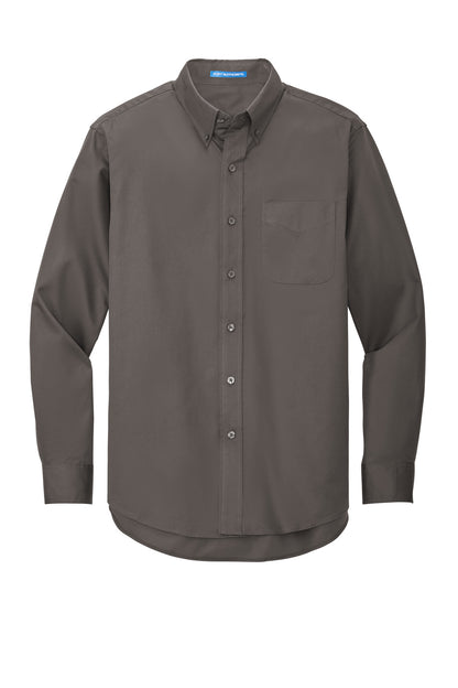Custom Embroidered Port Authority Clothing Tops in Bark