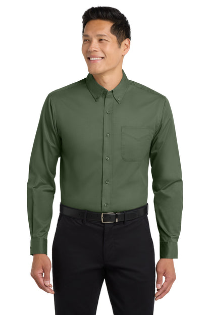 Custom Embroidered Port Authority Clothing Tops in Clover Green
