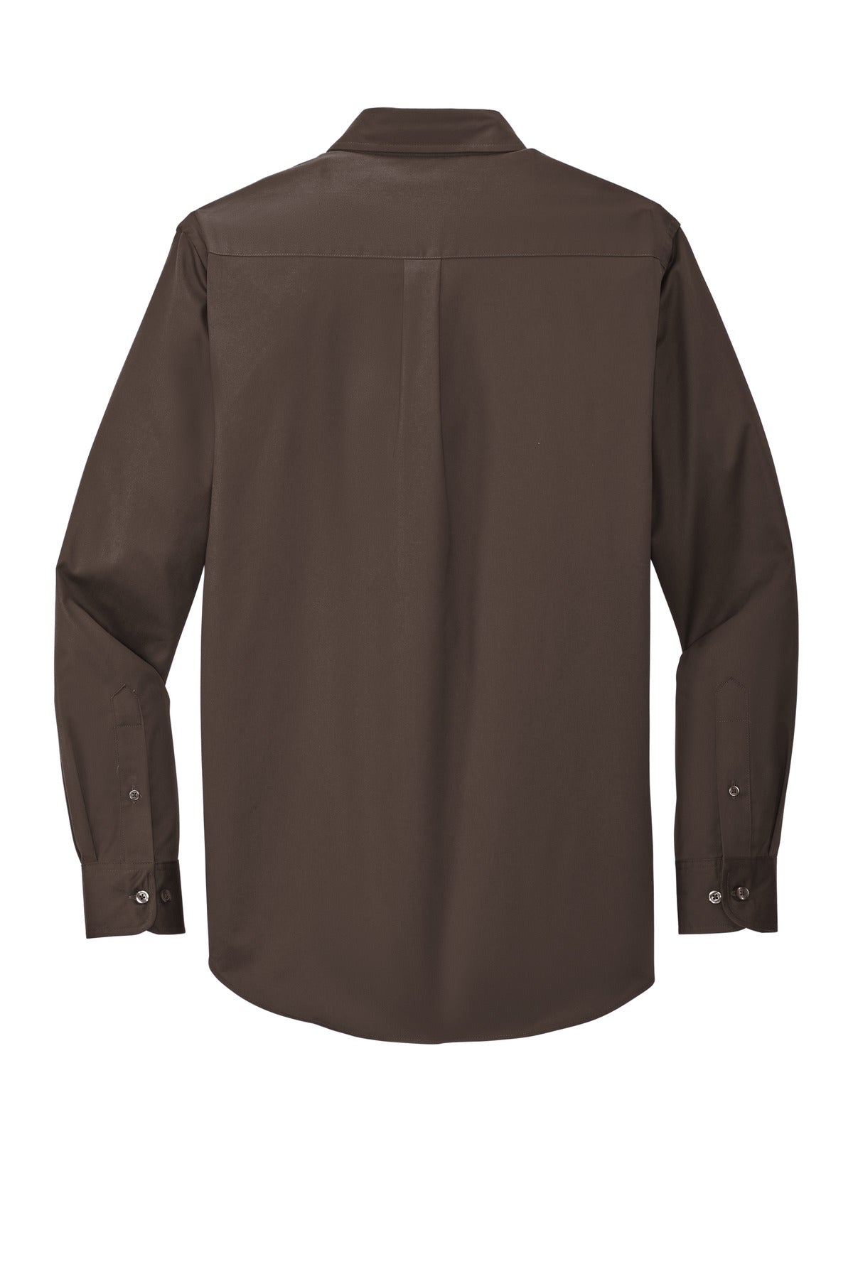 Custom Embroidered Port Authority Clothing Tops in Coffee Bean/ Light Stone