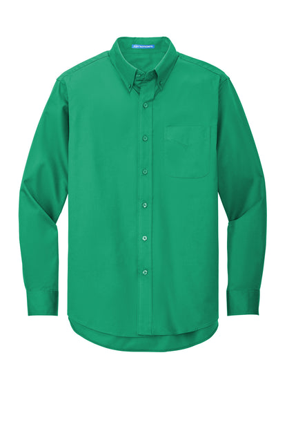 Custom Embroidered Port Authority Clothing Tops in Court Green